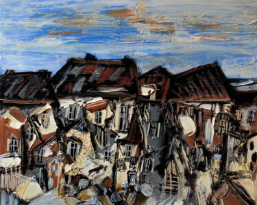 Peinture intitulée "Un matin de ciel bl…" par Muriel Cayet, Œuvre d'art originale, Autre