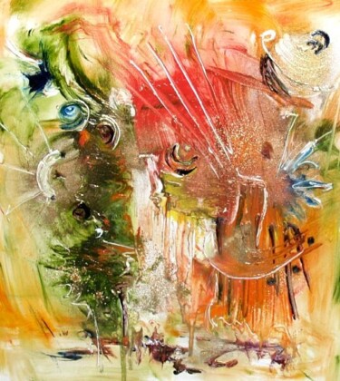 Peinture intitulée "Newgrange - Oeuvre…" par Muriel Cayet, Œuvre d'art originale
