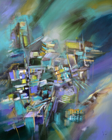 Pintura titulada "Des vents de passage" por Muriel Cayet, Obra de arte original, Acrílico