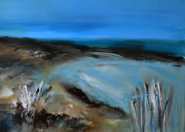 Peinture intitulée "Baignant le paysage" par Muriel Cayet, Œuvre d'art originale, Acrylique