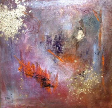 Painting titled "Verger crépusculair…" by Muriel Cayet, Original Artwork