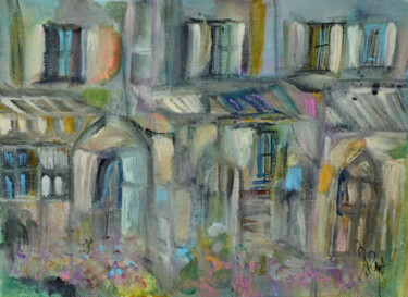 Painting titled "La pluie est venue…" by Muriel Cayet, Original Artwork, Acrylic