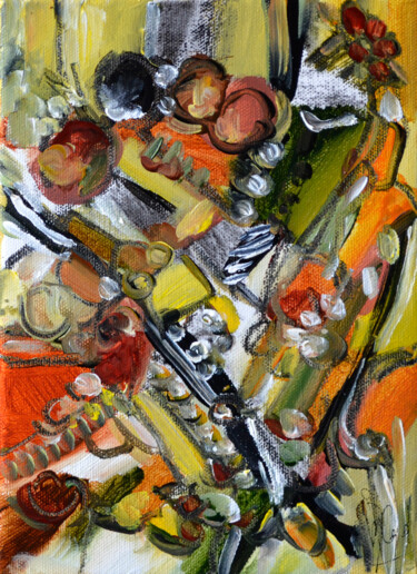 Peinture intitulée "Le déjeuner des dru…" par Muriel Cayet, Œuvre d'art originale, Acrylique