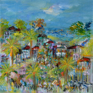 Pintura intitulada "La porte des tropiq…" por Muriel Cayet, Obras de arte originais, Acrílico