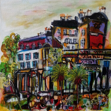 Painting titled "Il quartiere infanz…" by Muriel Cayet, Original Artwork, Acrylic