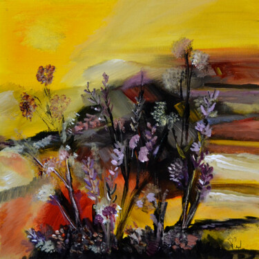 제목이 "La valse jaune"인 미술작품 Muriel Cayet로, 원작, 아크릴