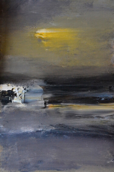 Pittura intitolato "Une lumière en nove…" da Muriel Cayet, Opera d'arte originale, Olio