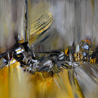 Pittura intitolato "Le bord du soir" da Muriel Cayet, Opera d'arte originale, Olio