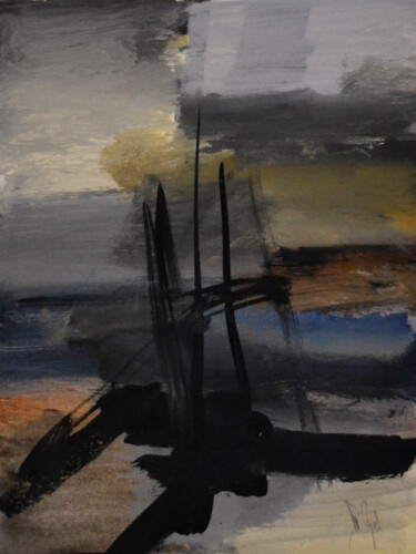 Pittura intitolato "Machine d'océan" da Muriel Cayet, Opera d'arte originale, Acrilico