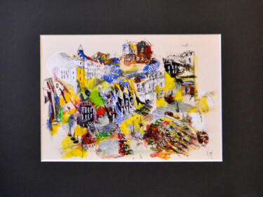 Pittura intitolato "Paysage vertical" da Muriel Cayet, Opera d'arte originale, Acrilico