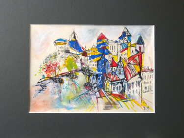 绘画 标题为“Un lent panoramique” 由Muriel Cayet, 原创艺术品