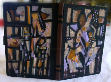 Peinture intitulée "Carnet de notes en…" par Muriel Cayet, Œuvre d'art originale