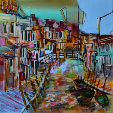 "Canale di colore" başlıklı Tablo Muriel Cayet tarafından, Orijinal sanat, Akrilik
