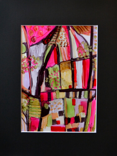 Peinture intitulée "La carte du printem…" par Muriel Cayet, Œuvre d'art originale