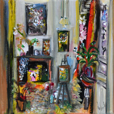 Painting titled "Chez Séraphine" by Muriel Cayet, Original Artwork