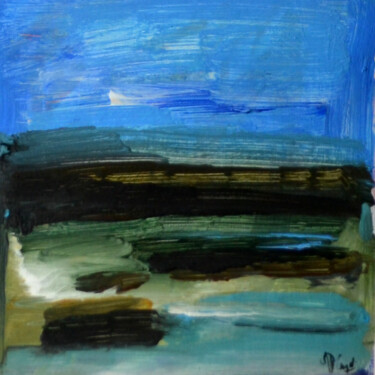 Pintura titulada "Panorama de minuit" por Muriel Cayet, Obra de arte original