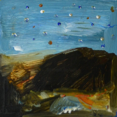 Painting titled "Joyau à l'horizon" by Muriel Cayet, Original Artwork