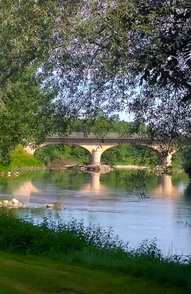 Fotografia intitolato "Le pont" da Muriel Cayet, Opera d'arte originale