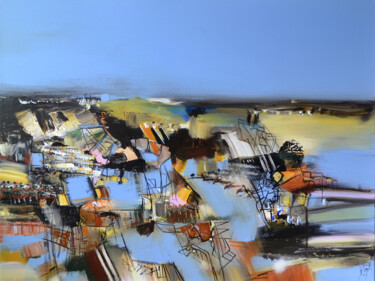 Peinture intitulée "La nouvelle côte" par Muriel Cayet, Œuvre d'art originale, Acrylique