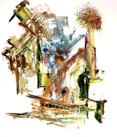 Painting titled "L'architecture nava…" by Muriel Cayet, Original Artwork