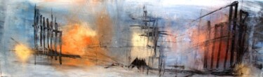 Painting titled "Thames" by Muriel Cayet, Original Artwork