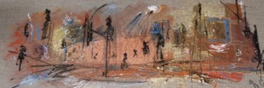 Malerei mit dem Titel "Waterloo Station" von Muriel Cayet, Original-Kunstwerk