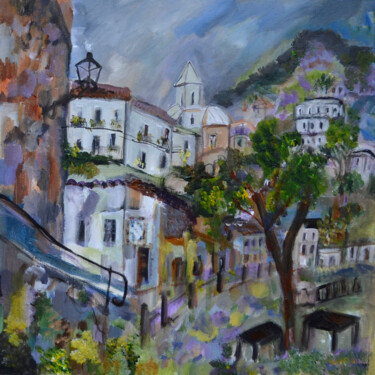 Painting titled "Amalfi" by Muriel Cayet, Original Artwork, Acrylic