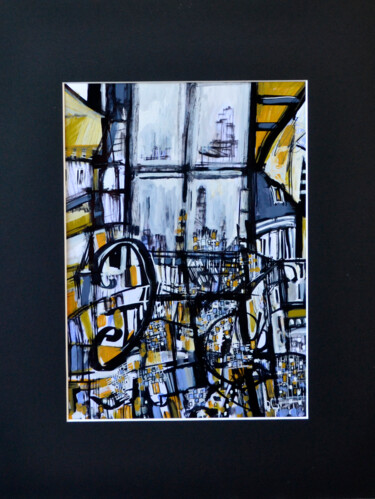 Peinture intitulée "Fenêtre havraise" par Muriel Cayet, Œuvre d'art originale