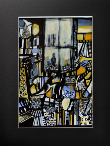 Peinture intitulée "Fenêtre sur Ostende…" par Muriel Cayet, Œuvre d'art originale, Autre