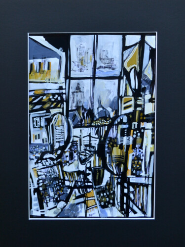 Картина под названием "Les grands magasins" - Muriel Cayet, Подлинное произведение искусства, Другой