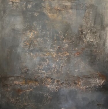 Painting titled "Sementti" by Muriel Desbieys, Original Artwork, Pigments Mounted on Wood Stretcher frame