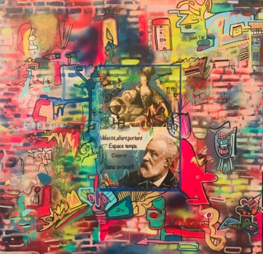 Картина под названием "VOYAGE QUANTIQUE" - Muriel Deumie, Подлинное произведение искусства, Акрил Установлен на Деревянная р…