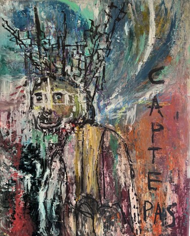 Painting titled "Capte pas" by Muriel Deumie, Original Artwork, Acrylic Mounted on Wood Stretcher frame