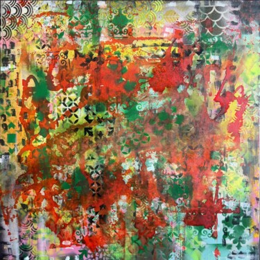 Картина под названием "le temps qui passe" - Muriel Deumie, Подлинное произведение искусства, Рисунок распылителем краски