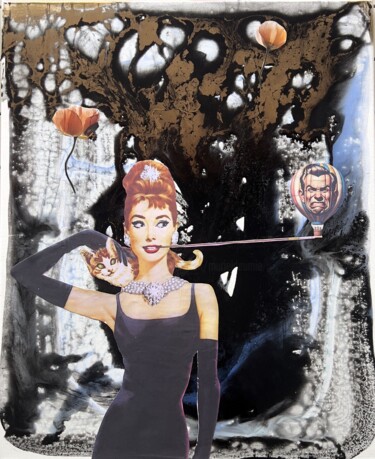 Malerei mit dem Titel "Audrey et la Piqûre…" von Muriel Deumie, Original-Kunstwerk, Sprühfarbe