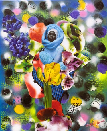 绘画 标题为“Fleur d'été” 由Muriel Deumie, 原创艺术品, 喷漆