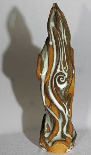 Sculpture titled "Femme Flamme" by Muriel Frier-Gouron, Original Artwork, Ceramics