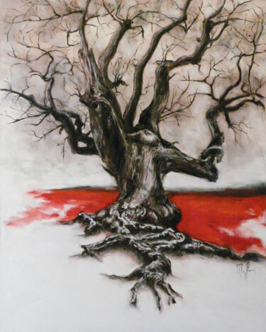 제목이 "L'étang de la Mer R…"인 미술작품 Muriel Henry로, 원작, 기름 나무 들것 프레임에 장착됨