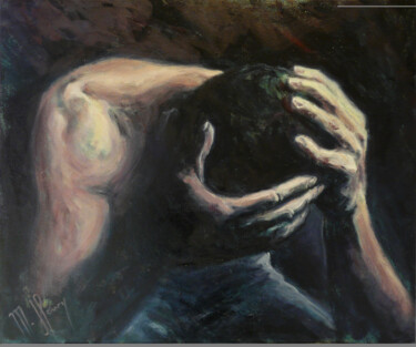 Картина под названием "Clair obscur" - Muriel Henry, Подлинное произведение искусства, Масло Установлен на Деревянная рама д…