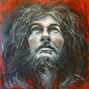 Pintura titulada "Jesus" por Muriel Henry, Obra de arte original, Oleo Montado en Bastidor de camilla de madera