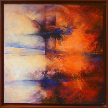 Painting titled "Variations" by Muriel Henry, Original Artwork, Acrylic Mounted on Wood Stretcher frame