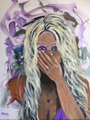 Pintura titulada "Brigitte" por Muriel Ho Paintings, Obra de arte original, Acrílico Montado en Bastidor de camilla de madera