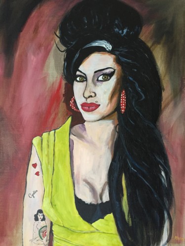 Painting titled "Back to light ou Amy" by Muriel Ho Paintings, Original Artwork, Acrylic Mounted on Wood Stretcher frame