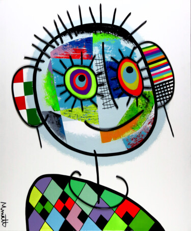 Peinture intitulée "Eyes never lie" par Muriel Matt, Œuvre d'art originale, Acrylique