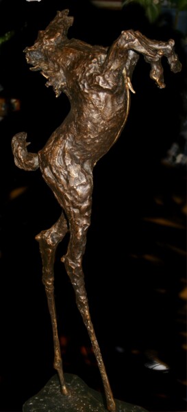 Sculpture titled "Caballo loco" by Muriel Mouton, Original Artwork, Bronze