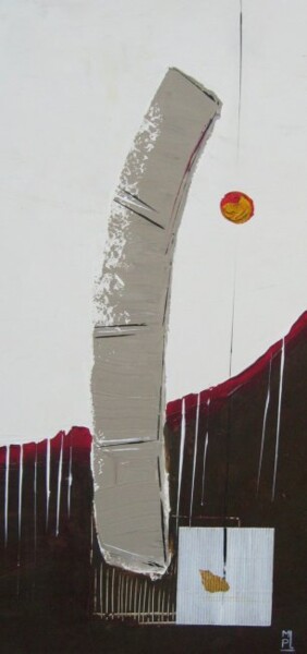 Peinture intitulée "Le chêne et le rose…" par Muriel Paul, Œuvre d'art originale, Huile