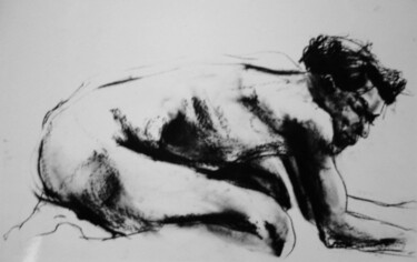 Drawing titled "le faune" by Muriel Stalaven, Original Artwork