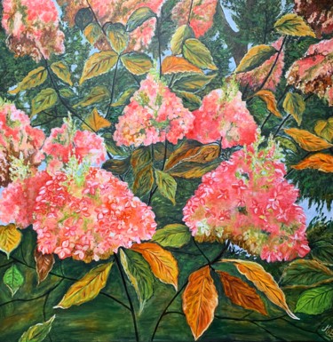 Rose Garance Peinture intitulée "Rose Garance" par Muriel Besson-Braem, Œuvre d'art originale, Huile
