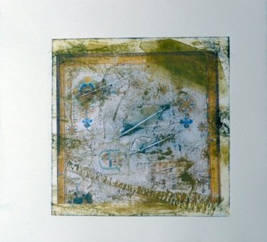 Peinture intitulée "Carte aux lys et au…" par Muriel Bo, Œuvre d'art originale