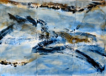Peinture intitulée "Triptyque Terre et…" par Muriel Bo, Œuvre d'art originale
